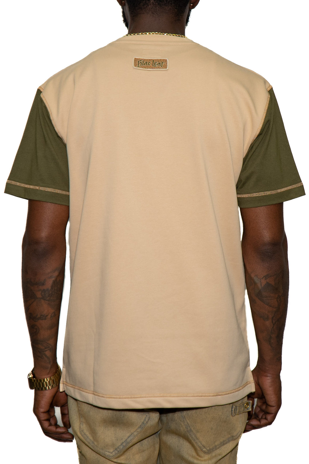 Rustic Leaf Tee Putty Khaki