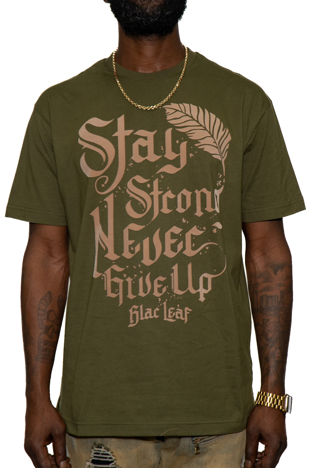 Stay Strong Tee Olive