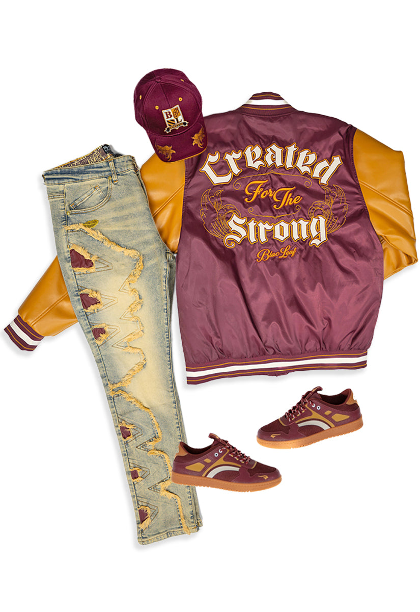 Created For The Strong Jacket, Bitten Denim Jeans, Sneakers & Dad Hat Bundle