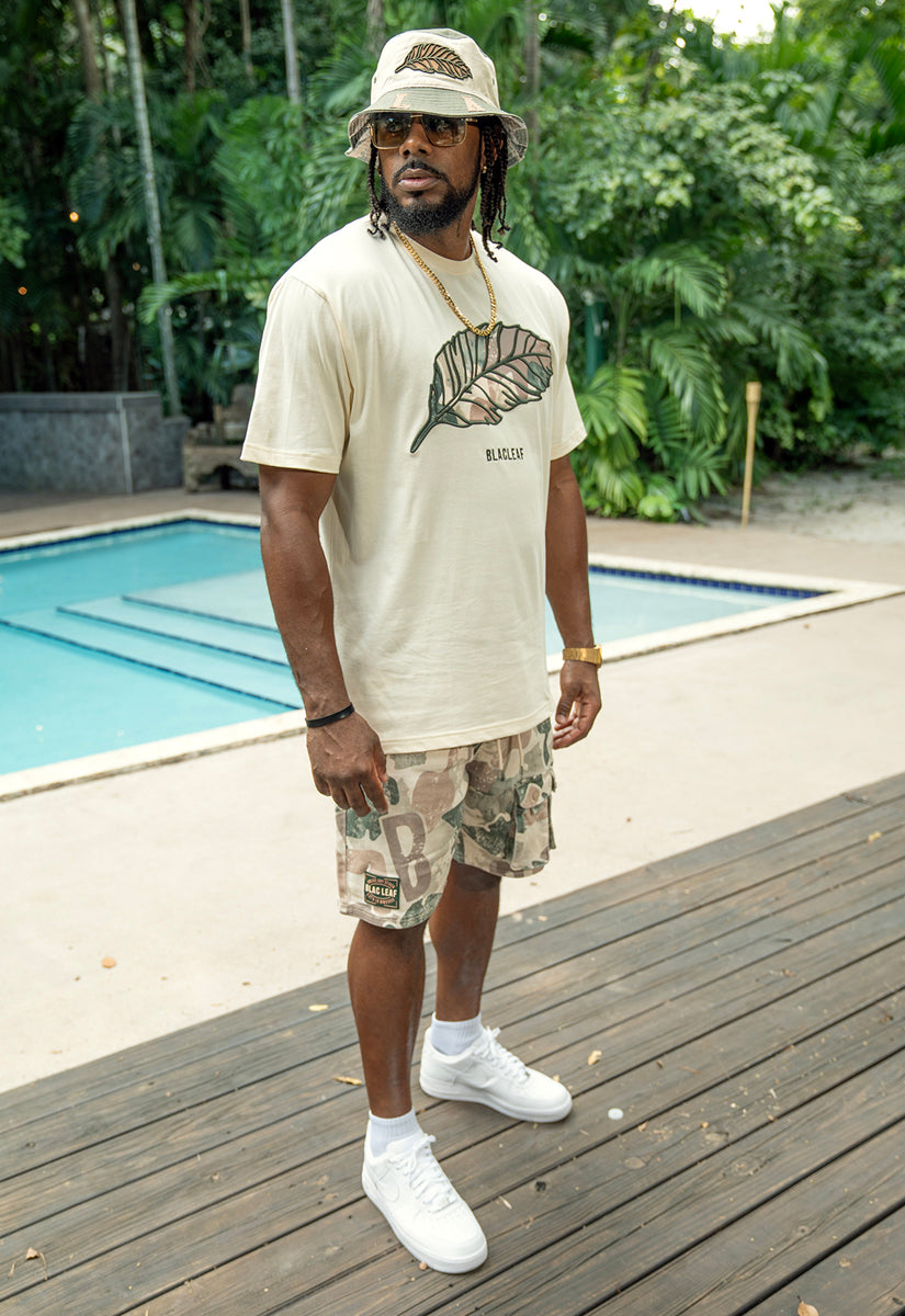 Embracing Life T-Shirt, Camo Shorts and Bucket Hat Bundle