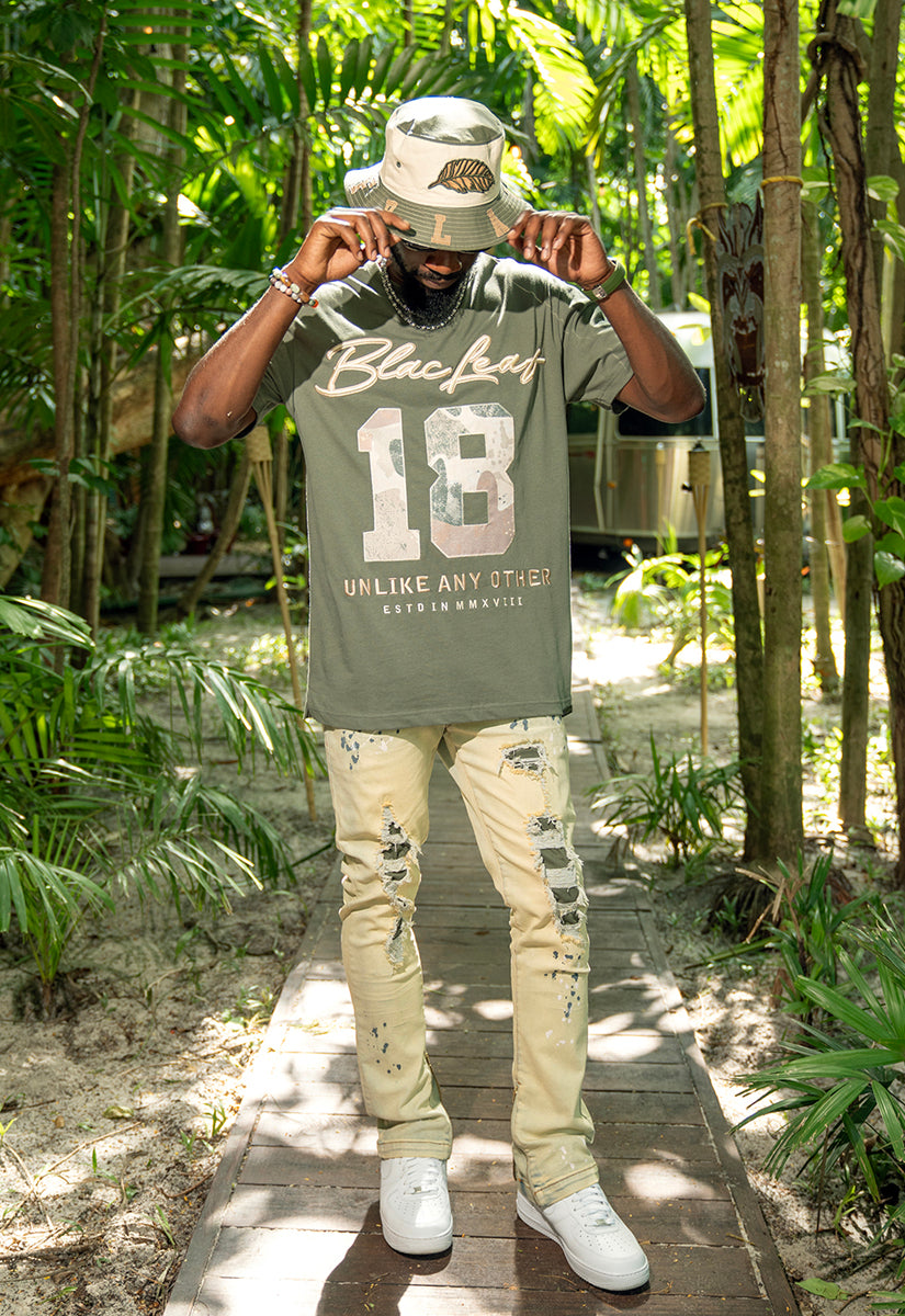 Military Olive Denim Jeans