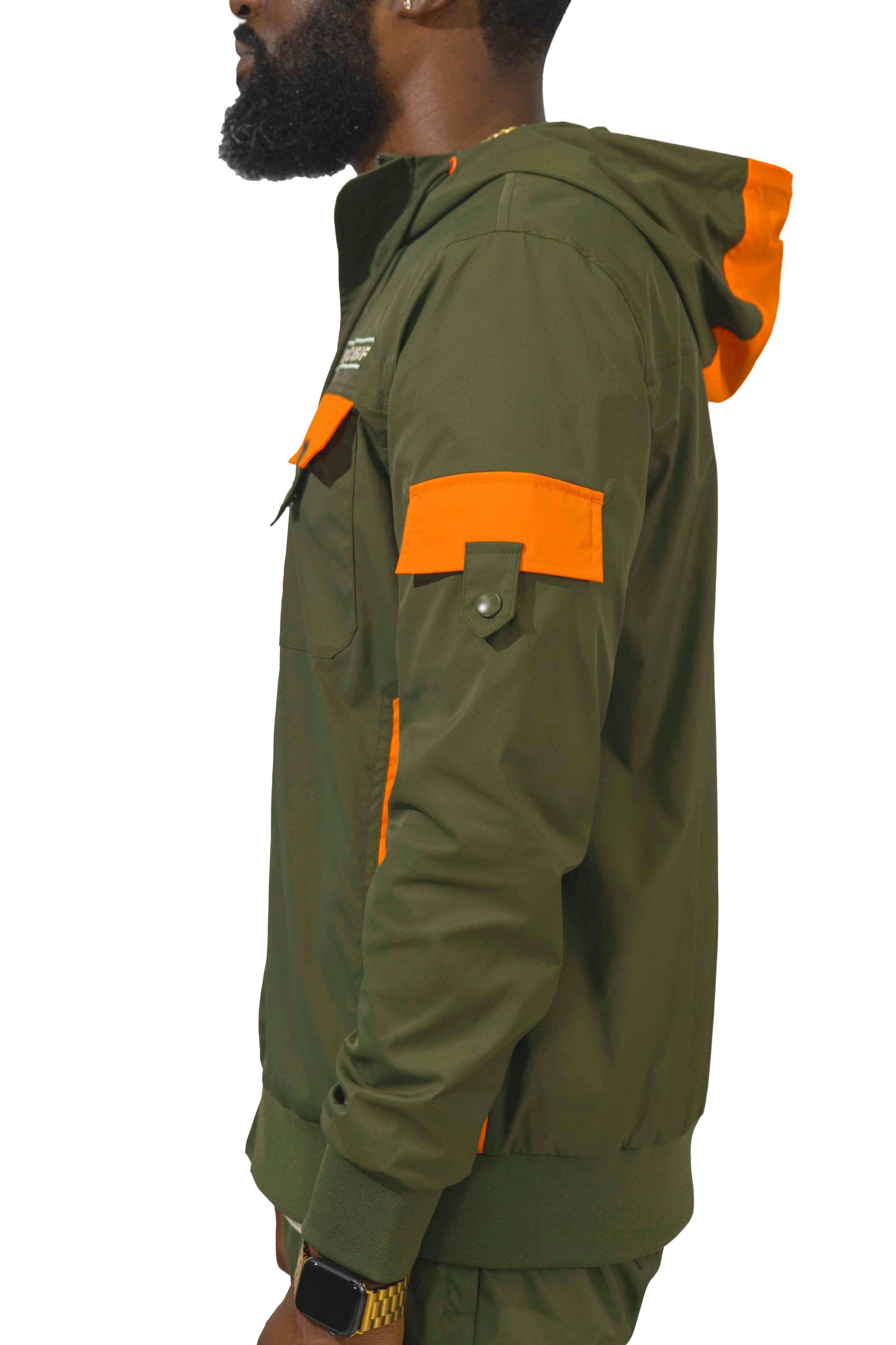 Live With Purpose Nylon Full Zip Hoodie Jacket | Blac Leaf Clothing