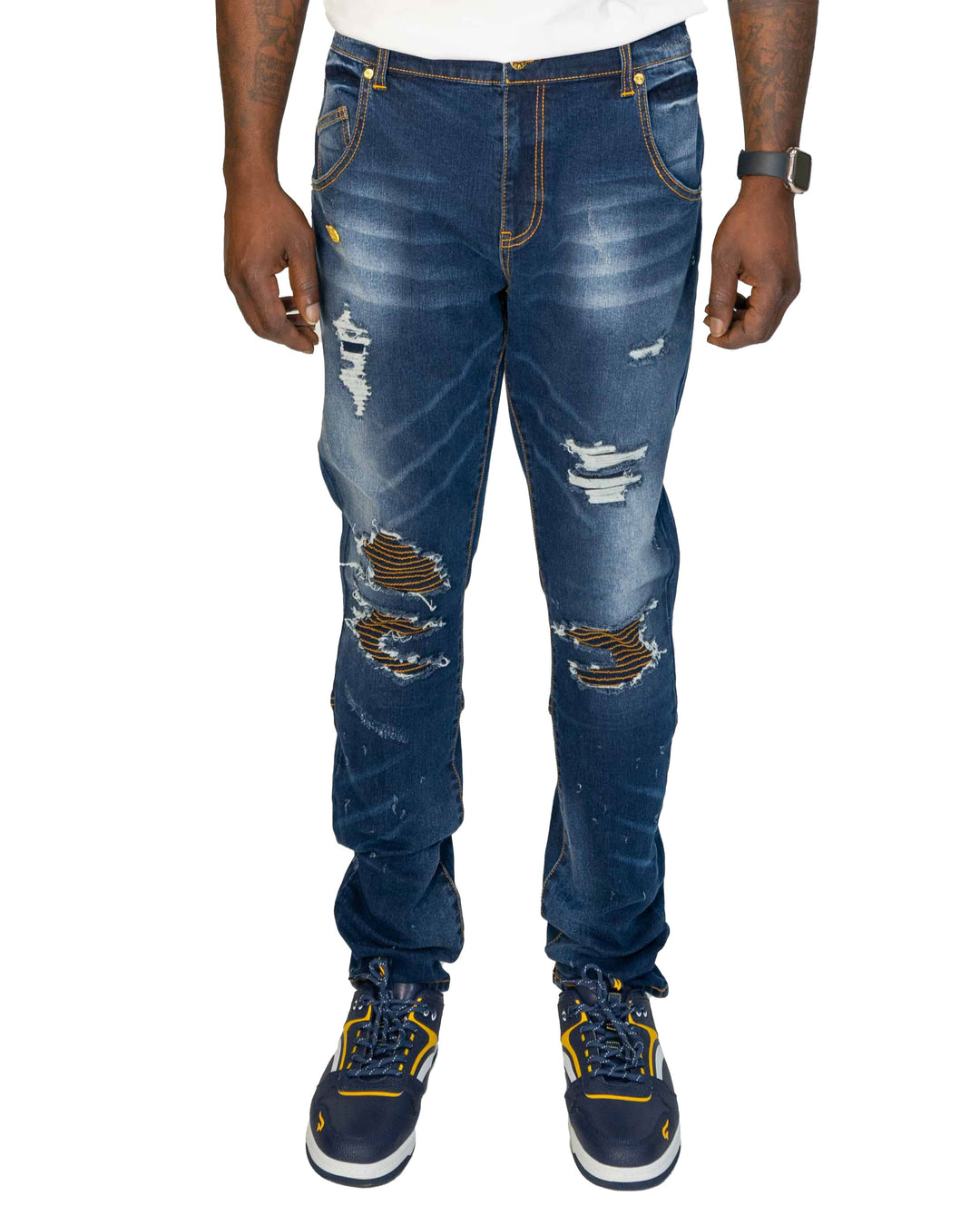 Medium Blue Wash Denim Jeans