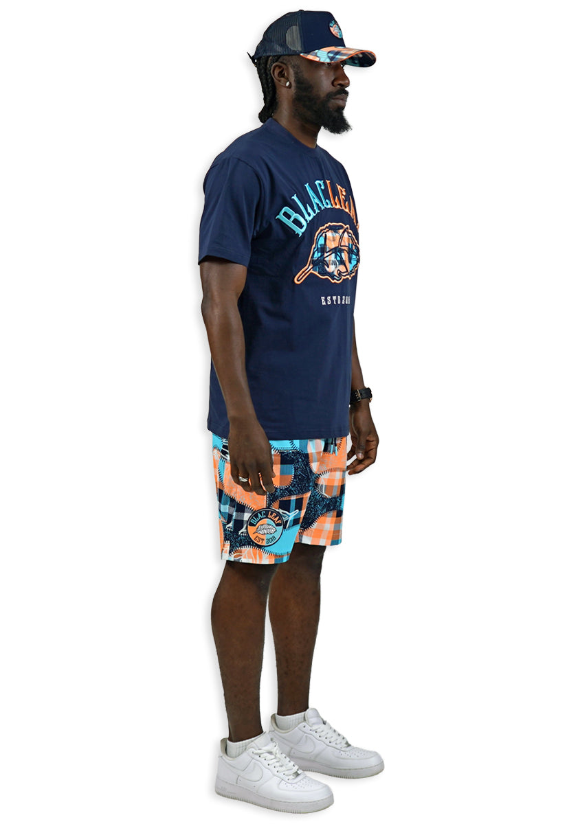 Signature Premium Leaf T-Shirt, Signature Leaf Plaid Short and Trucker Hat bundle
