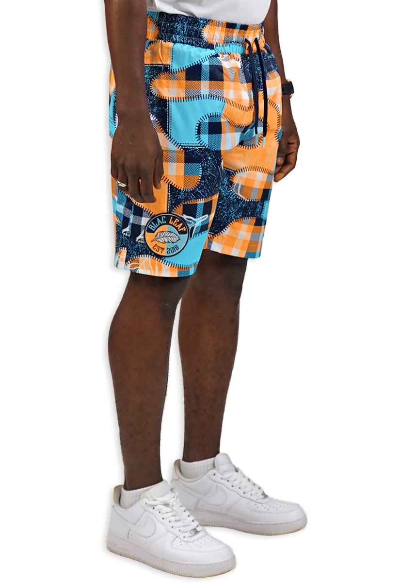 Signature Leaf Plaid Short