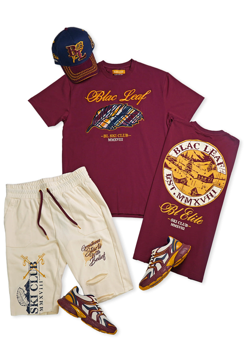 BL Plaid Leaf T-Shirt, Greatness Shorts, Trucker Hat and Sneaker Bundle