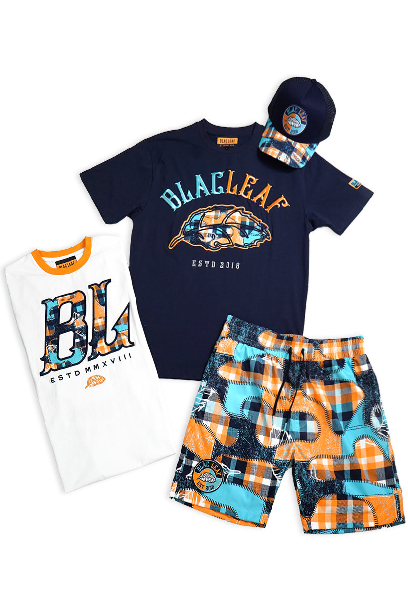 Purpose Driven T-Shirt, Signature Premium Leaf T-Shirt, Plaid Short and Trucker Hat Bundle