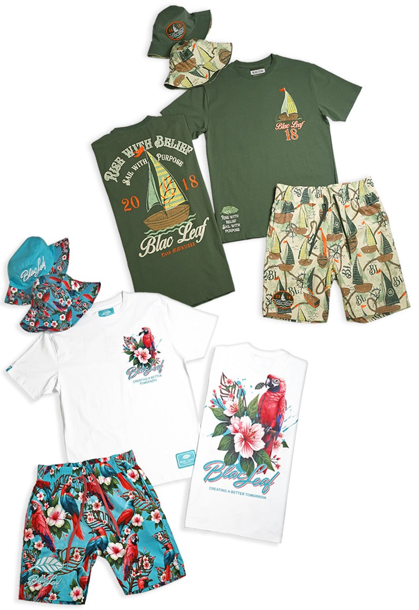 Copy of  Rise With Belief T-Shirt, AOP Shorts and Bucket Hat Bundle