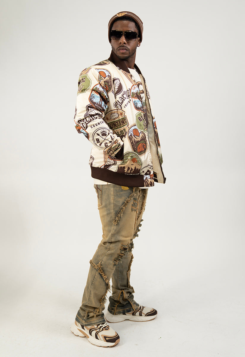 Hunting Club Reversible Bomber Jacket, Denim Jeans, Trucker Hat  and Sneakers Bundle