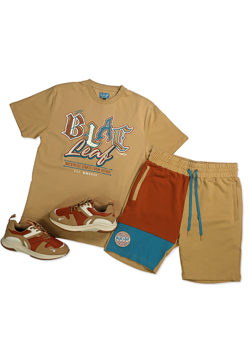 Greatness Within Patchwork Shirt and Knit Shorts Bundle (Sneaker Not Included)