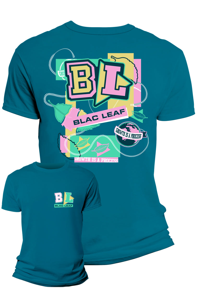 Growth is a Process Dark Turquoise Shirt | Blac Leaf