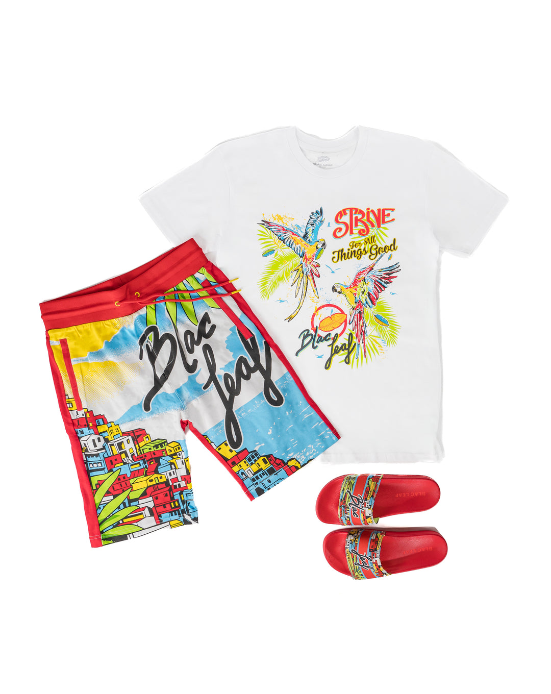 Strive For All Things Good Shirt, Short, and Slide Combo