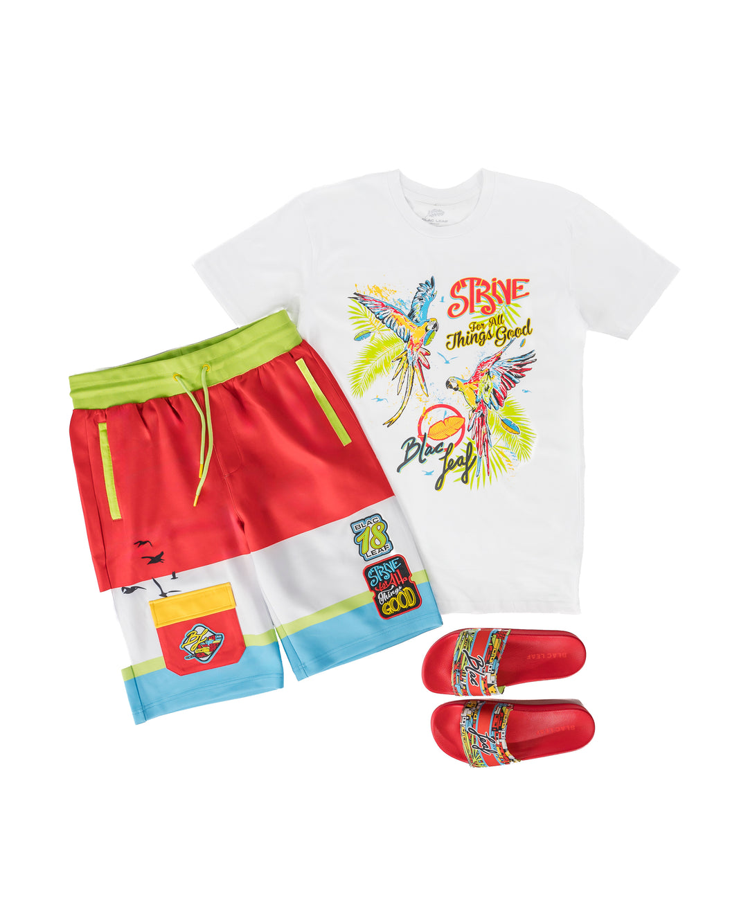 Strive For All Things Good Shirt, Short, and Slide Combo 2