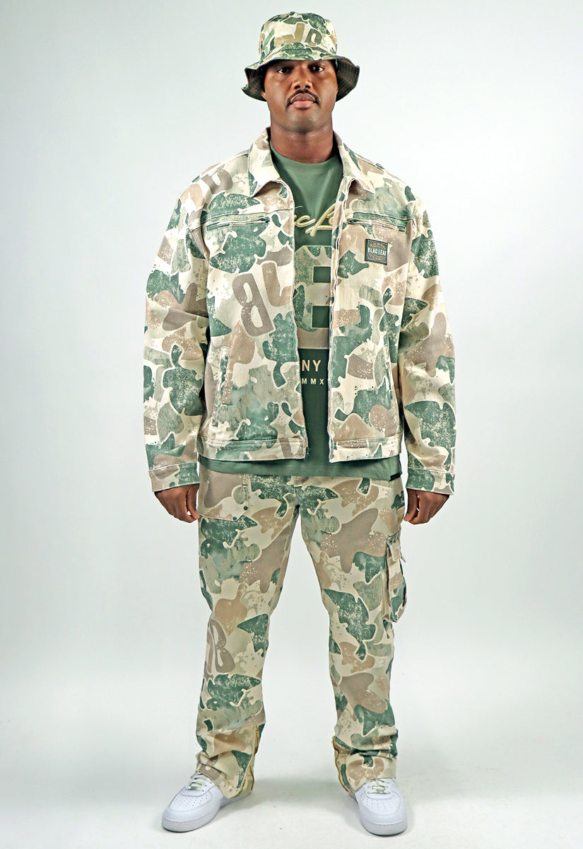 Rooted In Purpose Camo Jacket, Twill Pants, T-Shirt and Bucket Hat Bundle