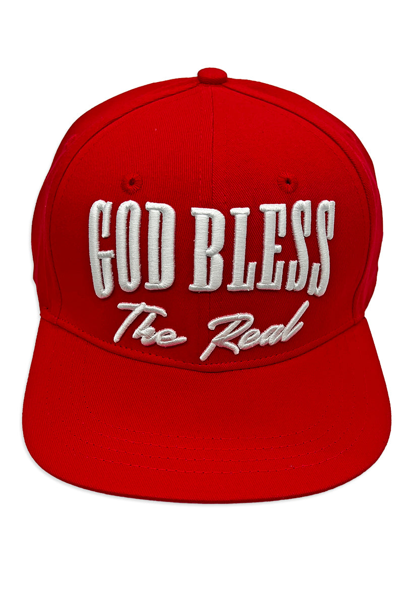God Bless The Real Strapback Hat Red
