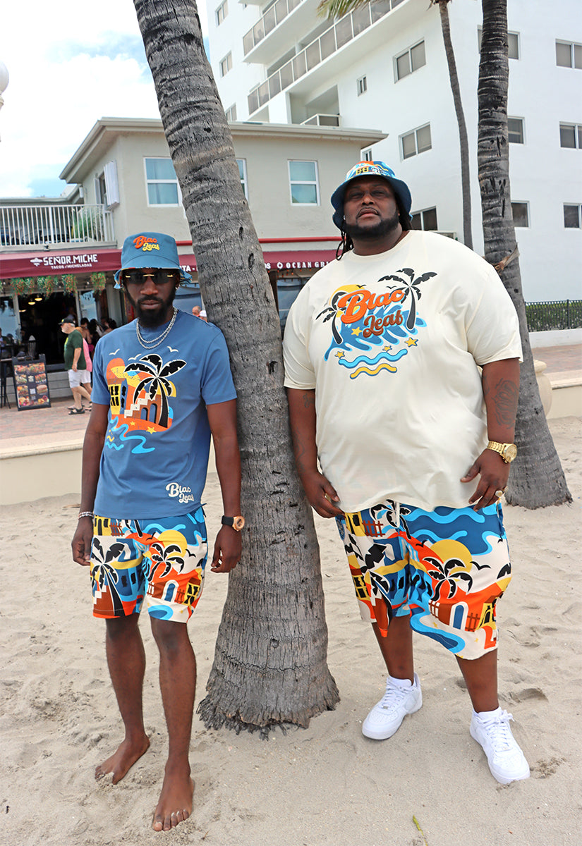 Life is Wonderful T-Shirt, AOP Shorts and Bucket Hat Bundle