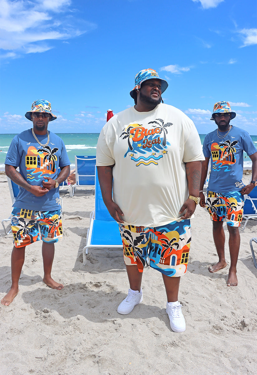 Life is Wonderful T-Shirt, AOP Shorts and Bucket Hat Bundle