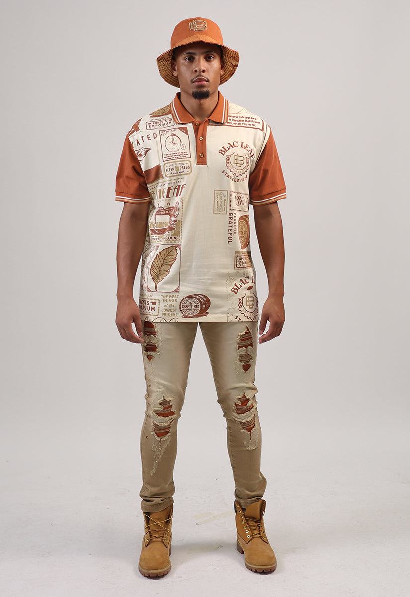 Stay Elevated Polo Shirt, Jeans, Bucket Hat and G7 Sneakers Bundle