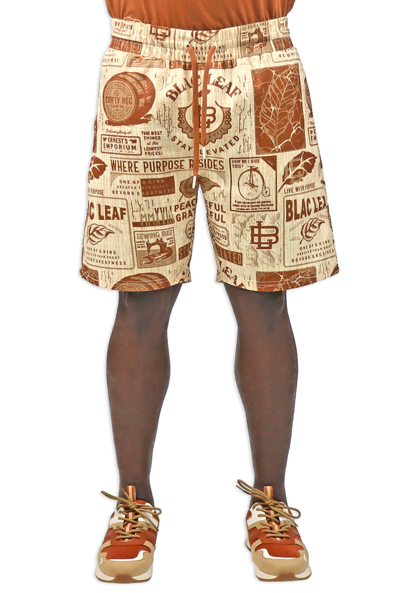 Stay Elevated AOP Knit Shorts