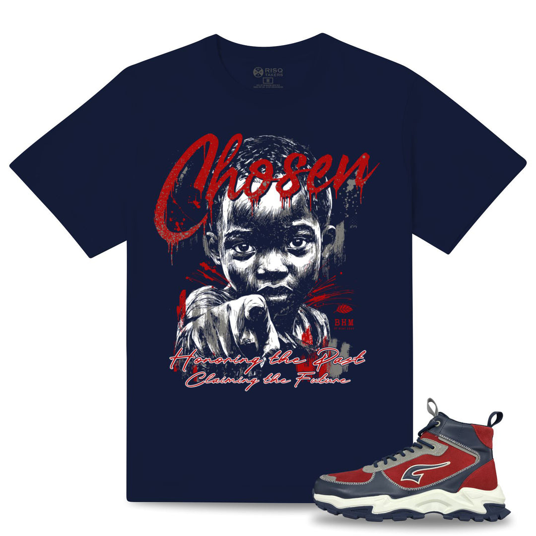 Chosen Navy T-Shirt and G7 Liberty Mid Top Sneakers Bundle