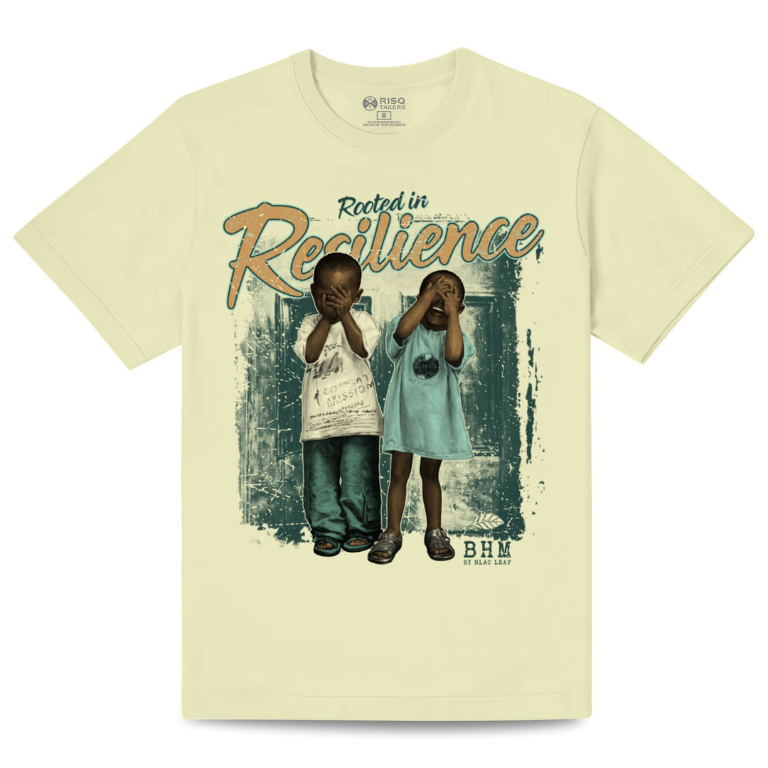Rooted in Resilience Natural T-Shirt (Gold Teal)