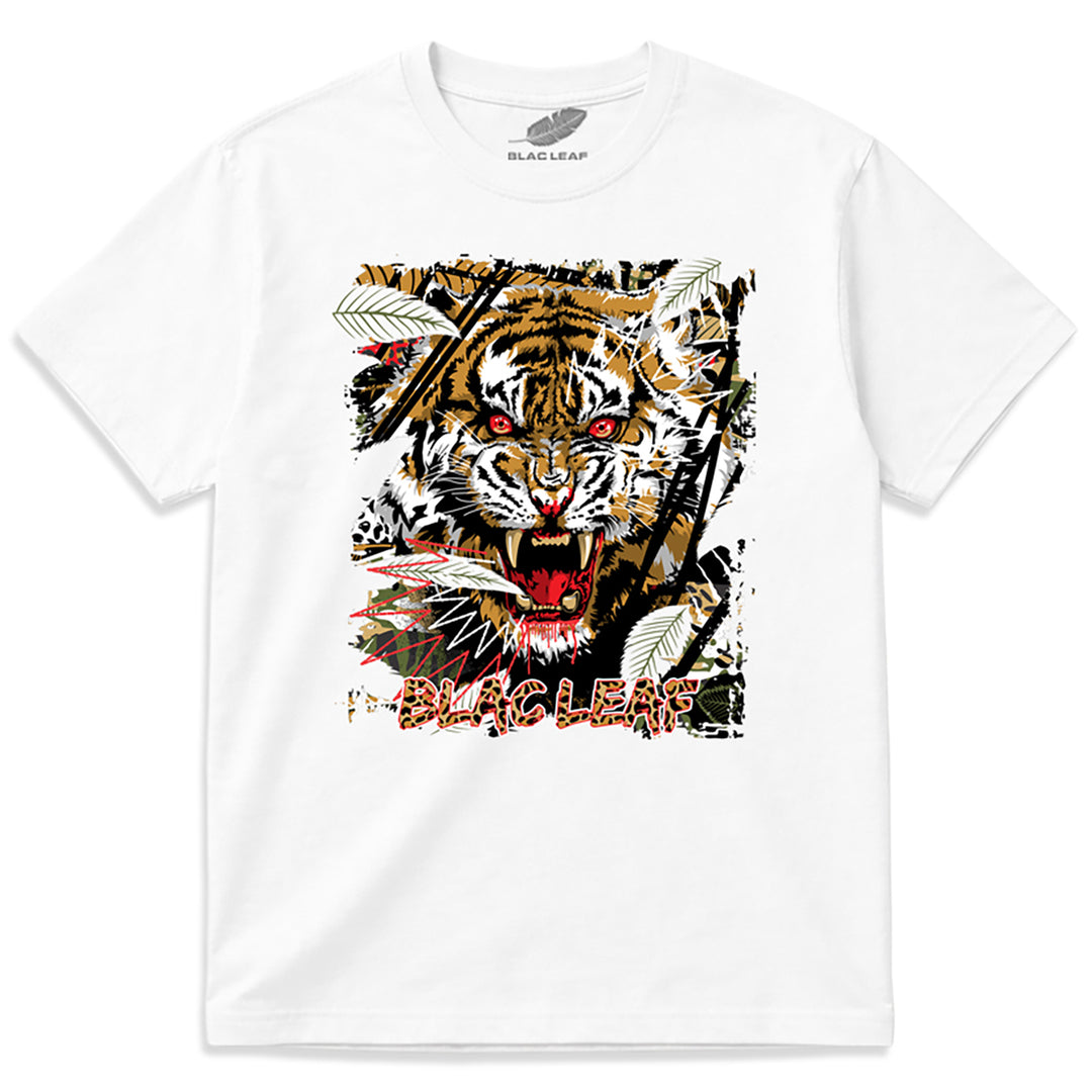 Survival Of The Fittest Tiger Domestic White T-Shirt