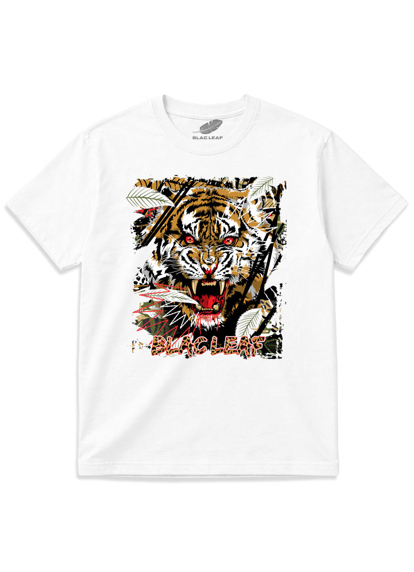 Survival Of The Fittest Tiger Domestic White T-Shirt
