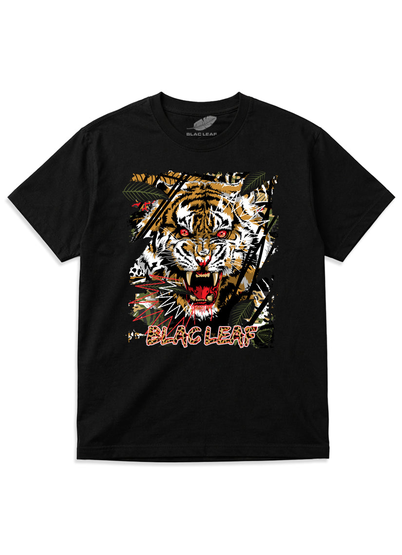 Survival Of The Fittest Tiger Domestic Black T-Shirt