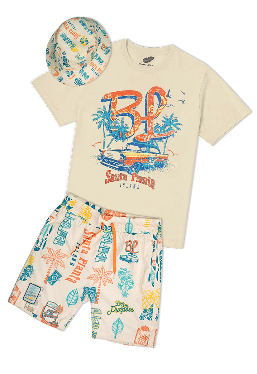 BL Santa Plata Domestic Shirt, AOP Shorts and Bucket Hat Bundle