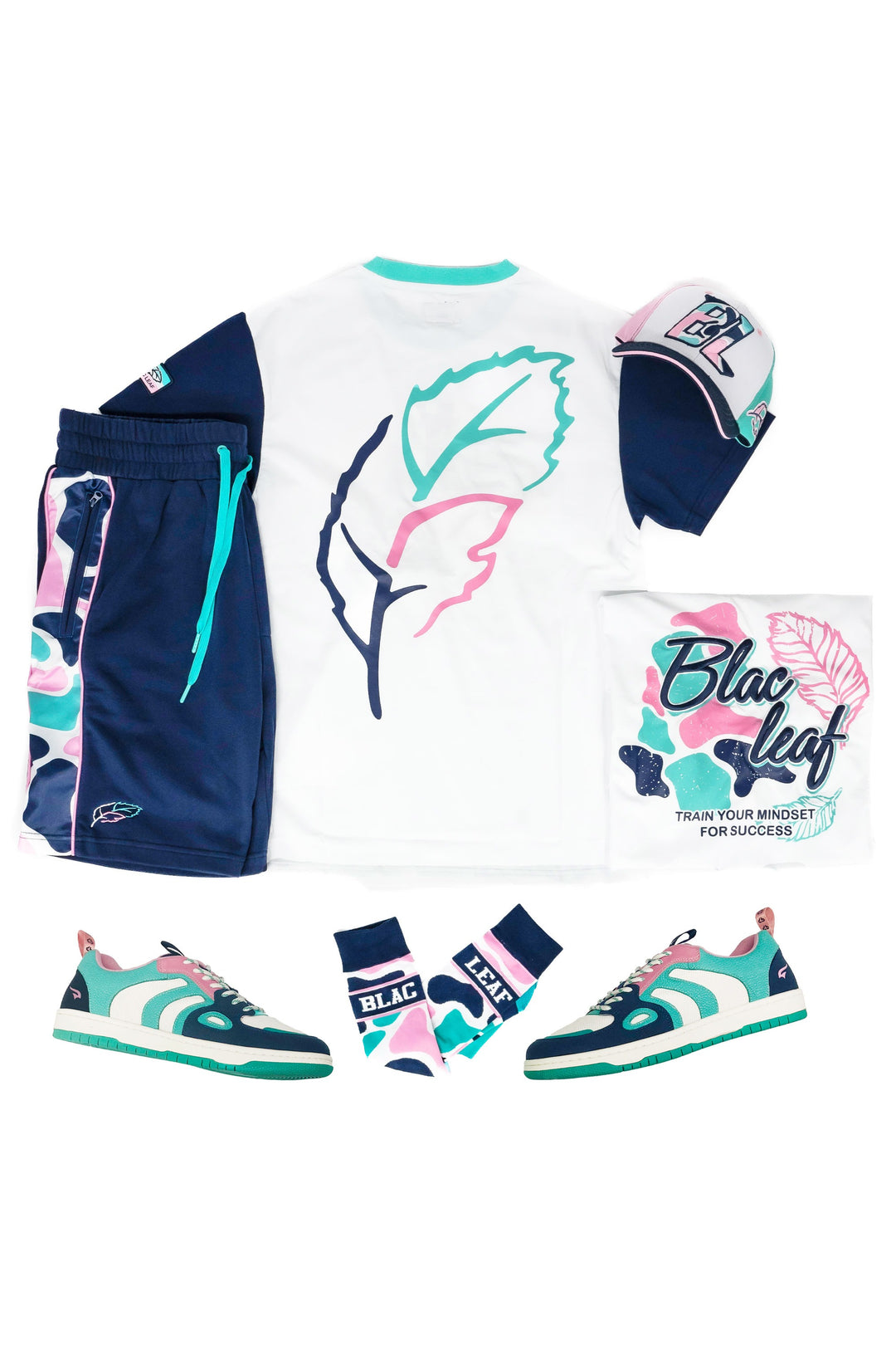 Mindset Camo Shirt, Shorts, Hat, Socks and Sneaker Combo