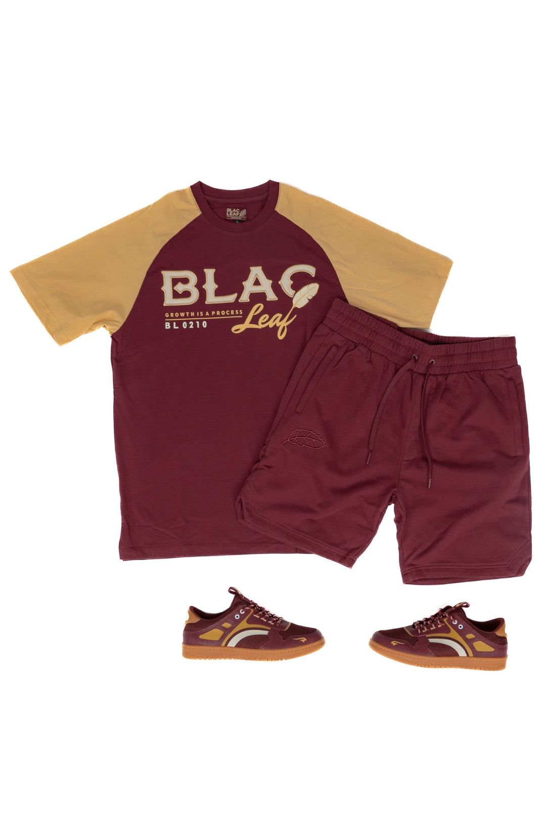 Growth Is A Process Raglan Shirt, Shorts and Sneaker Combo