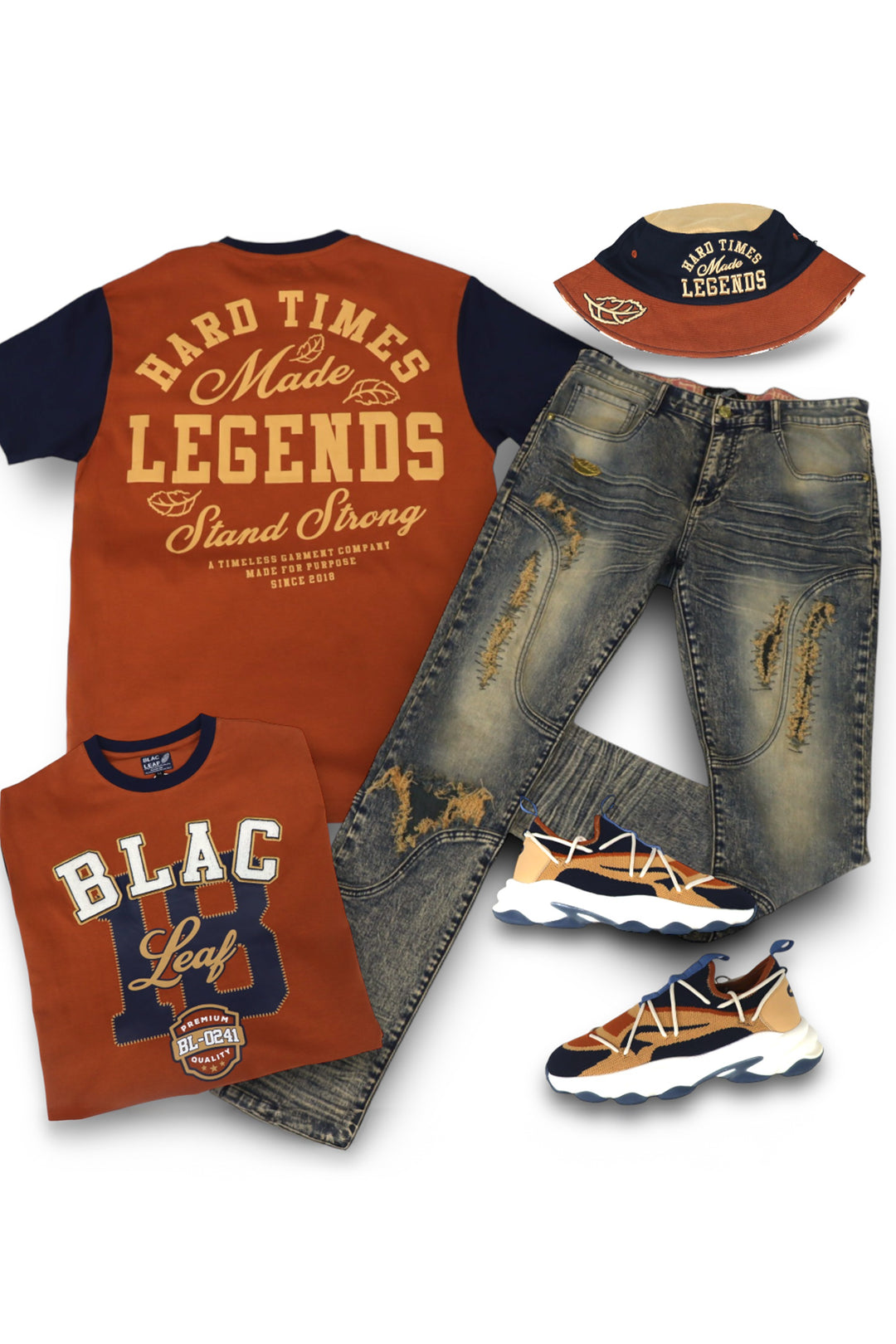 Legends Premium Shirt, Jeans and Bucket Hat Combo