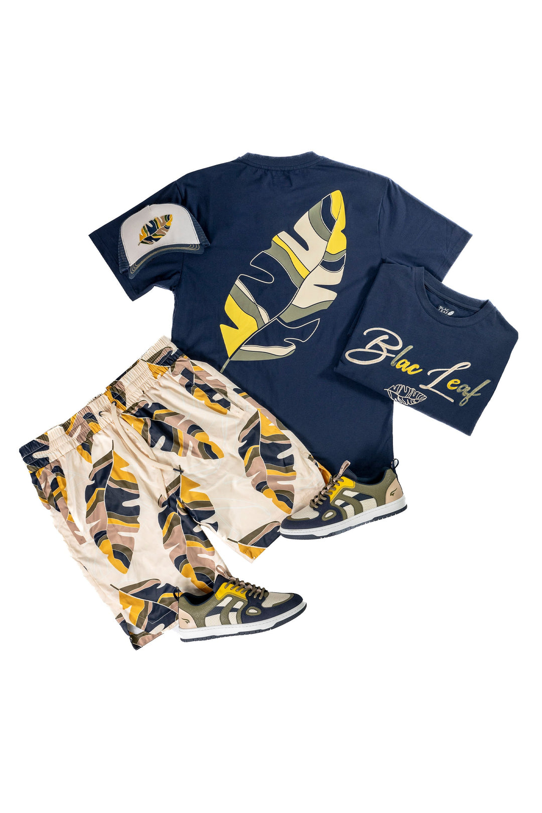 Signature Script Shirt, Shorts, Hat and Sneaker Combo