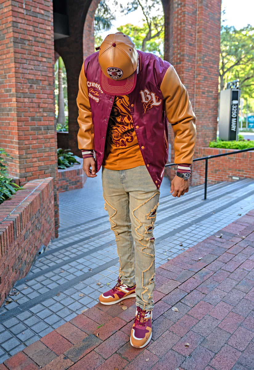 idem イデム big collar vegan leather jacket outer – idem