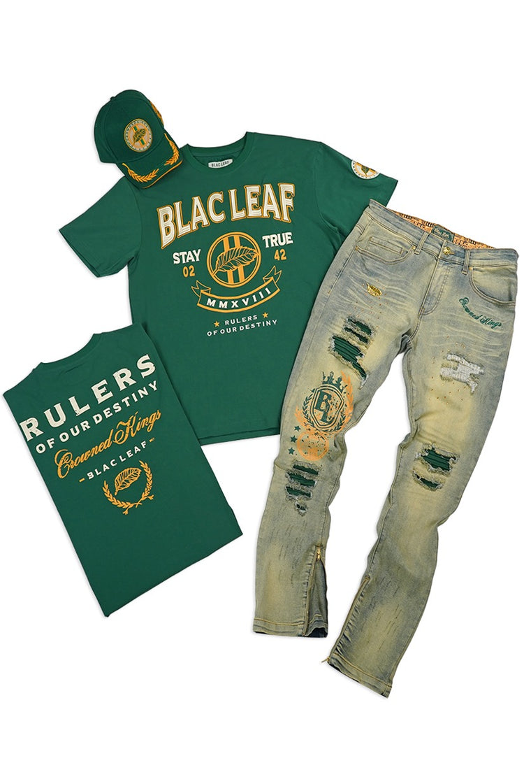 Copy of  Blac Leaf Rulers T-Shirt, Jeans and Dad Hat Bundle