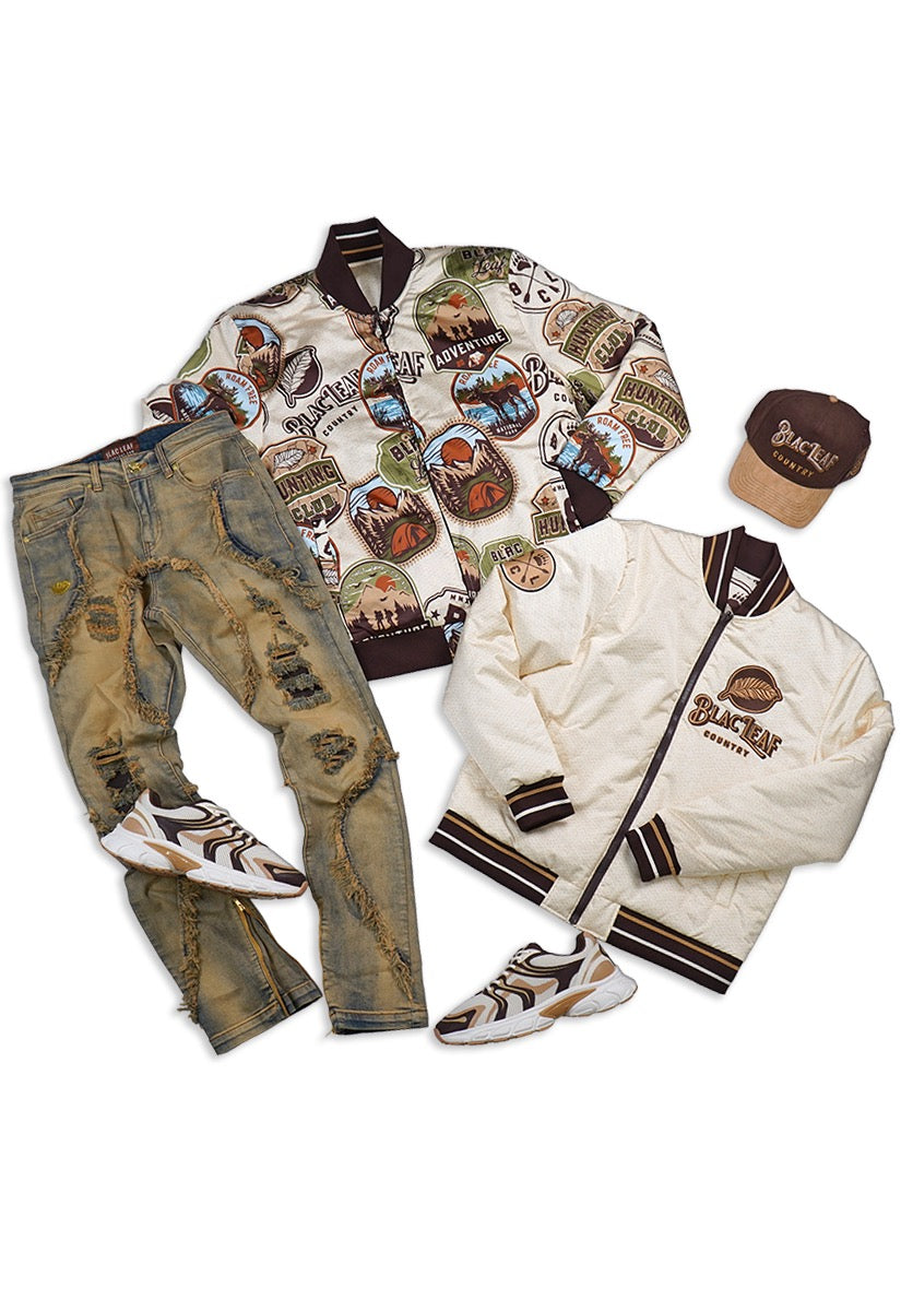 Copy of  Hunting Club Reversible Bomber Jacket, Denim Jeans and Trucker Hat Bundle