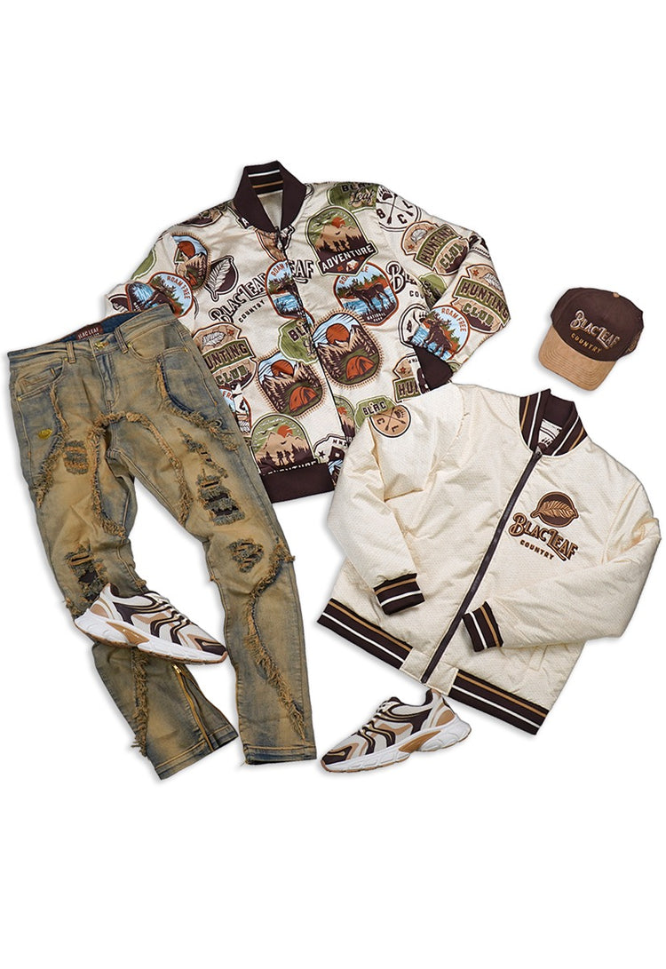 Copy of  Hunting Club Reversible Bomber Jacket, Denim Jeans and Trucker Hat Bundle