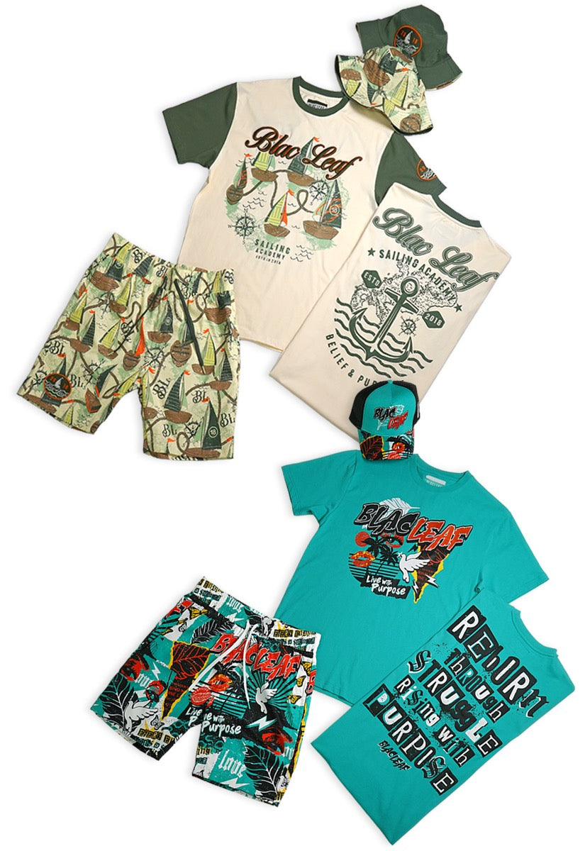 Copy of  Sailing Academy Shirt, AOP Shorts and Bucket Hat Bundle