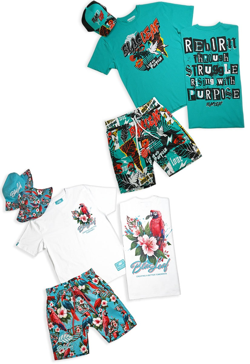 Copy of  Reborn Knit Shirt, AOP Shorts and Trucker Hat Bundle