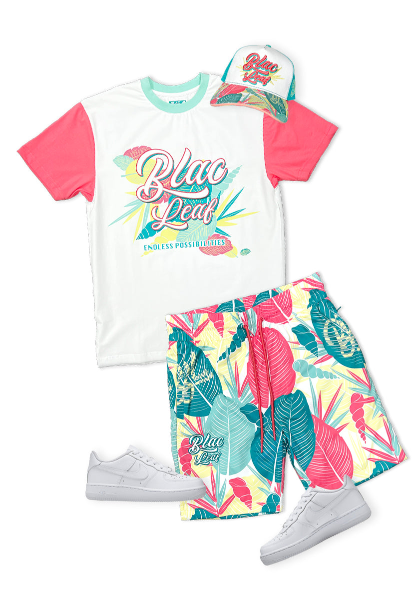 Endless Possibilities Shirt, AOP Shorts and Trucker Hat Bundle