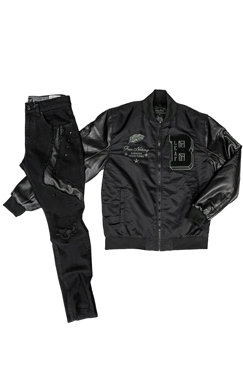Fear Nothing Bomber Jacket Bundle and  Denim Jeans Bundle