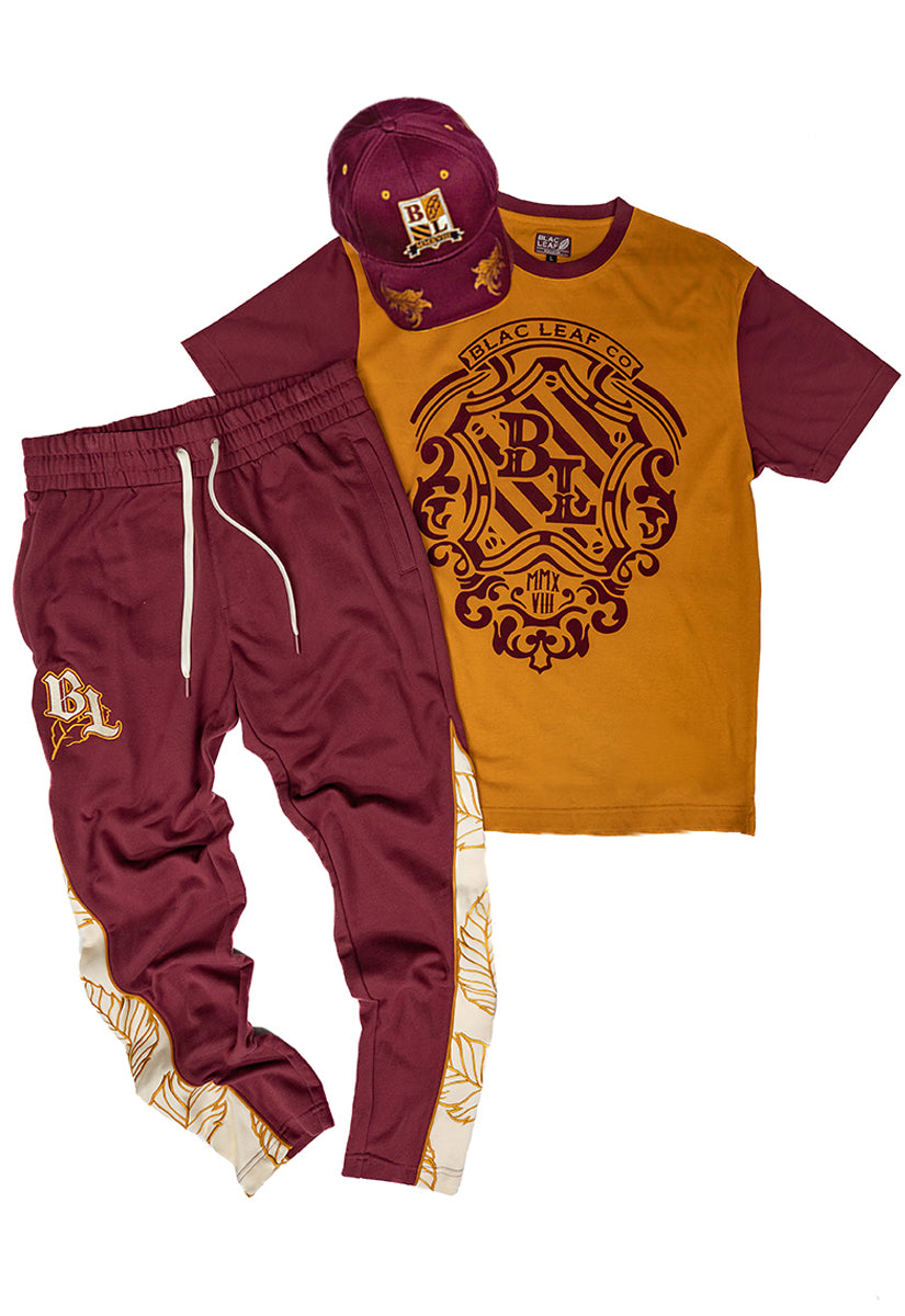 Luxury Velvet Crest Shirt, P.O.T Jogger  and Dad Hat Bundle