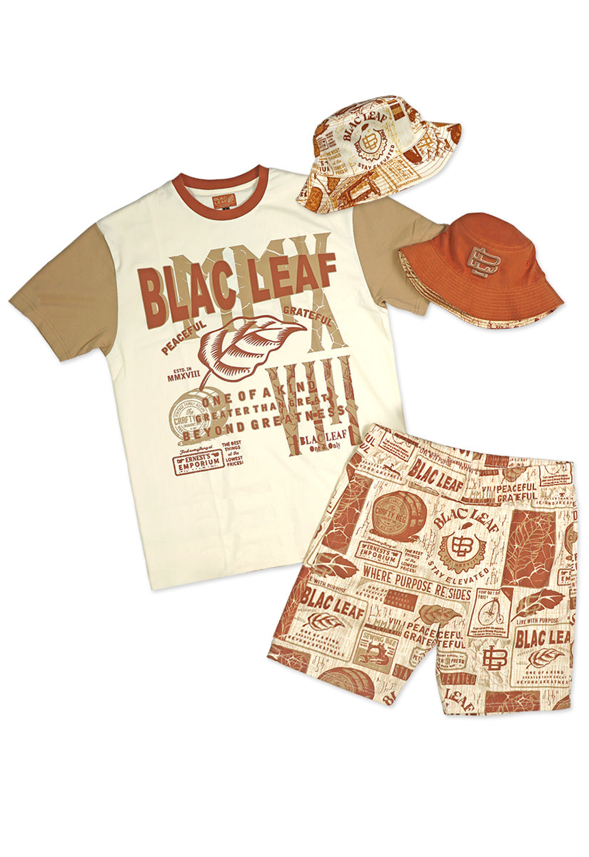 One of A Kind T-Shirt, Knit Shorts and Reversible Bucket Hat Bundle