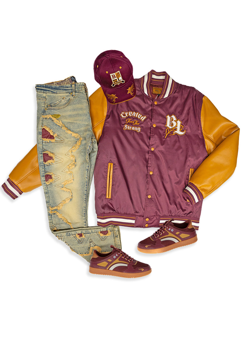 Created For The Strong Jacket, Bitten Denim Jeans, Sneakers & Dad Hat Bundle