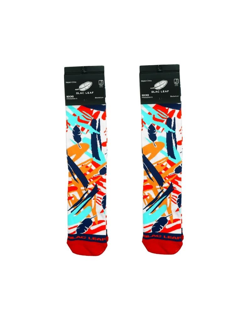 Abstract Leaf All Over Print Socks