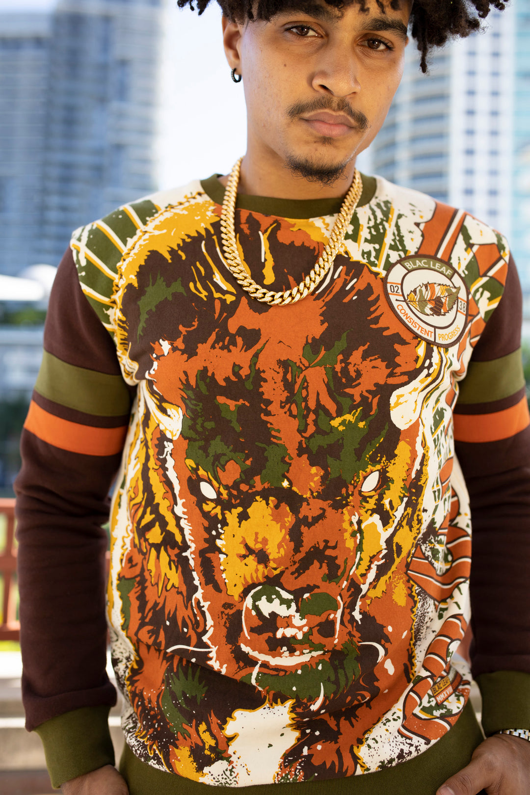 RAGING BISON CREWNECK SWEATER
