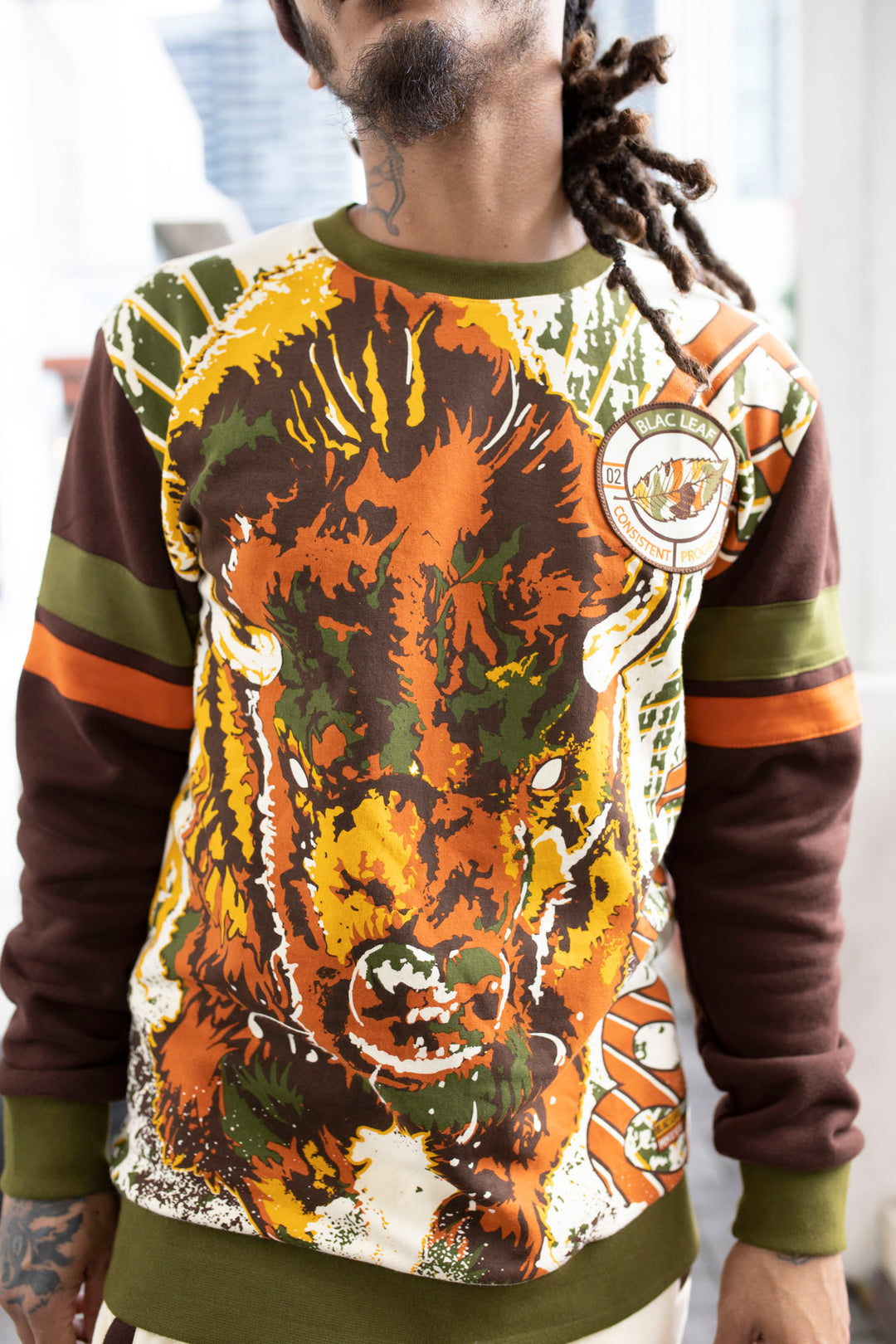 RAGING BISON CREWNECK SWEATER