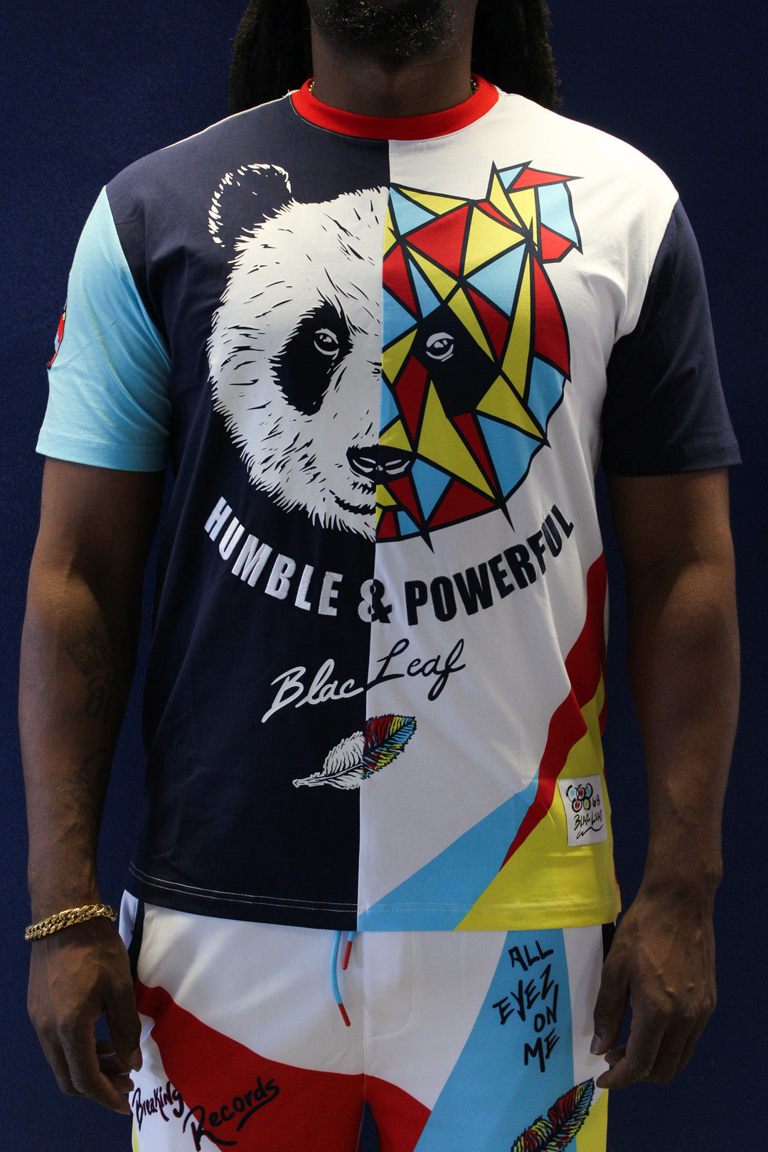 Humble & Powerful Panda Geometric Shirt